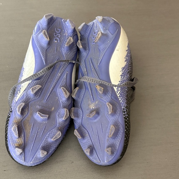 DSG Blue and White Soccer Cleats - Picture 2 of 4